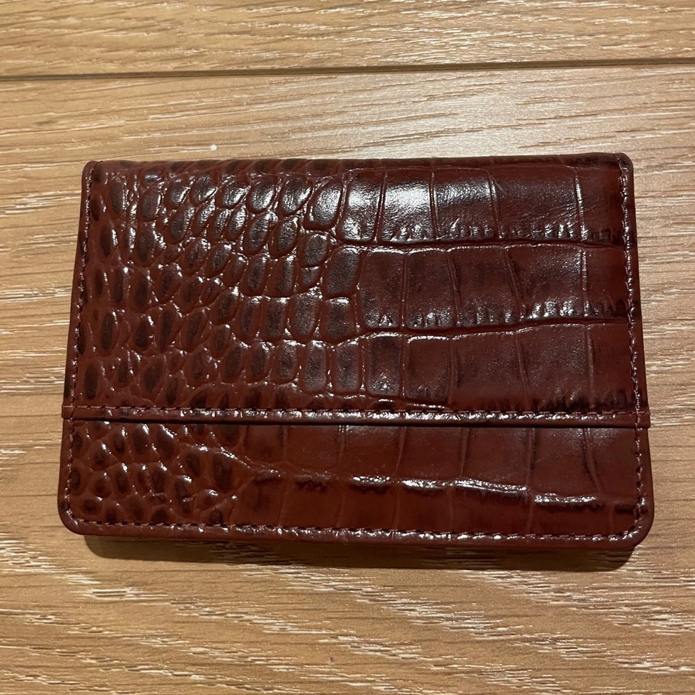 Nordstrom Leather embossed crocodile wallet